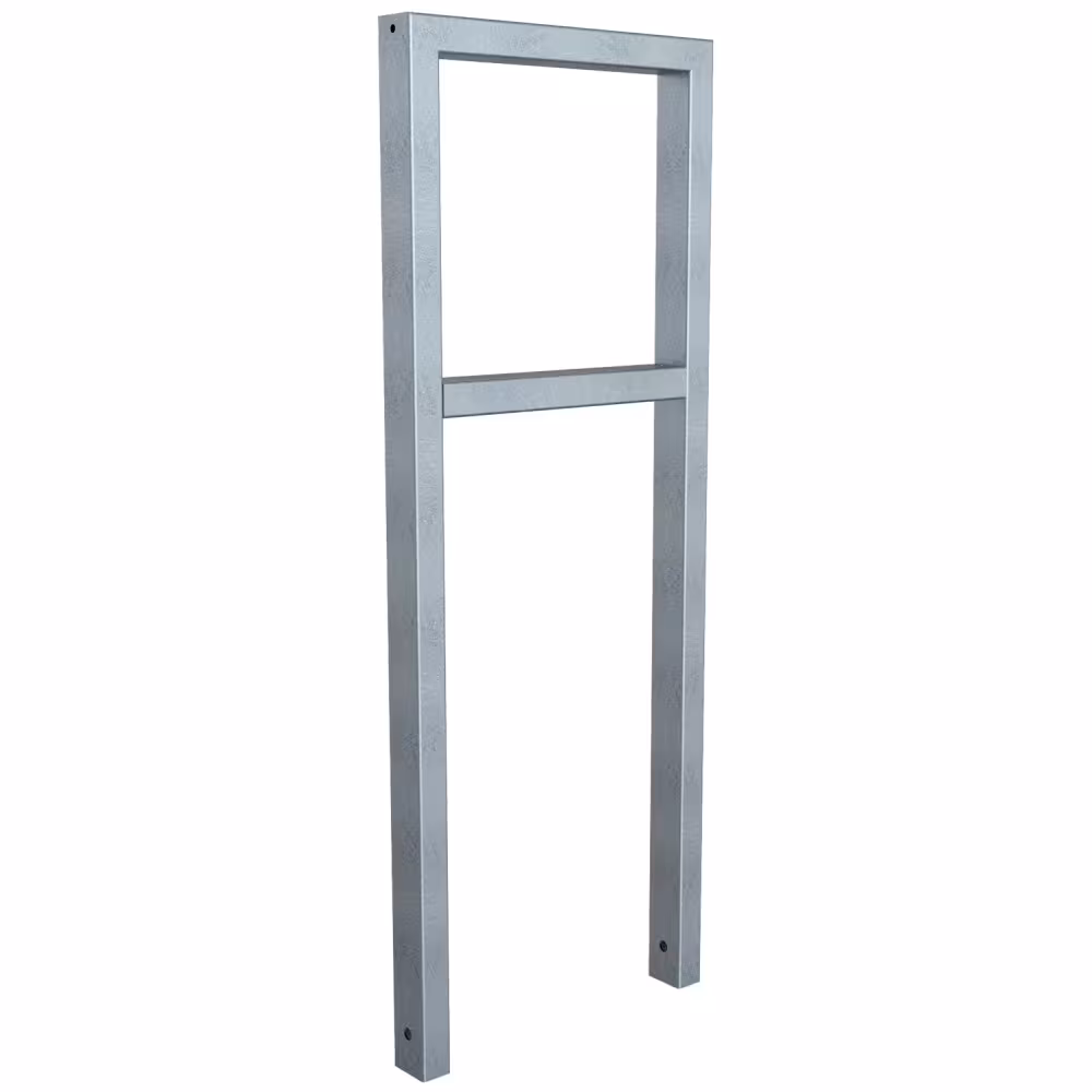 Anlehnb&uuml;gel/Absperrb&uuml;gel &prime;Spiekeroog&prime; 60 x 40 mm aus Stahl, H&ouml;he 800 mm, mit Querholm