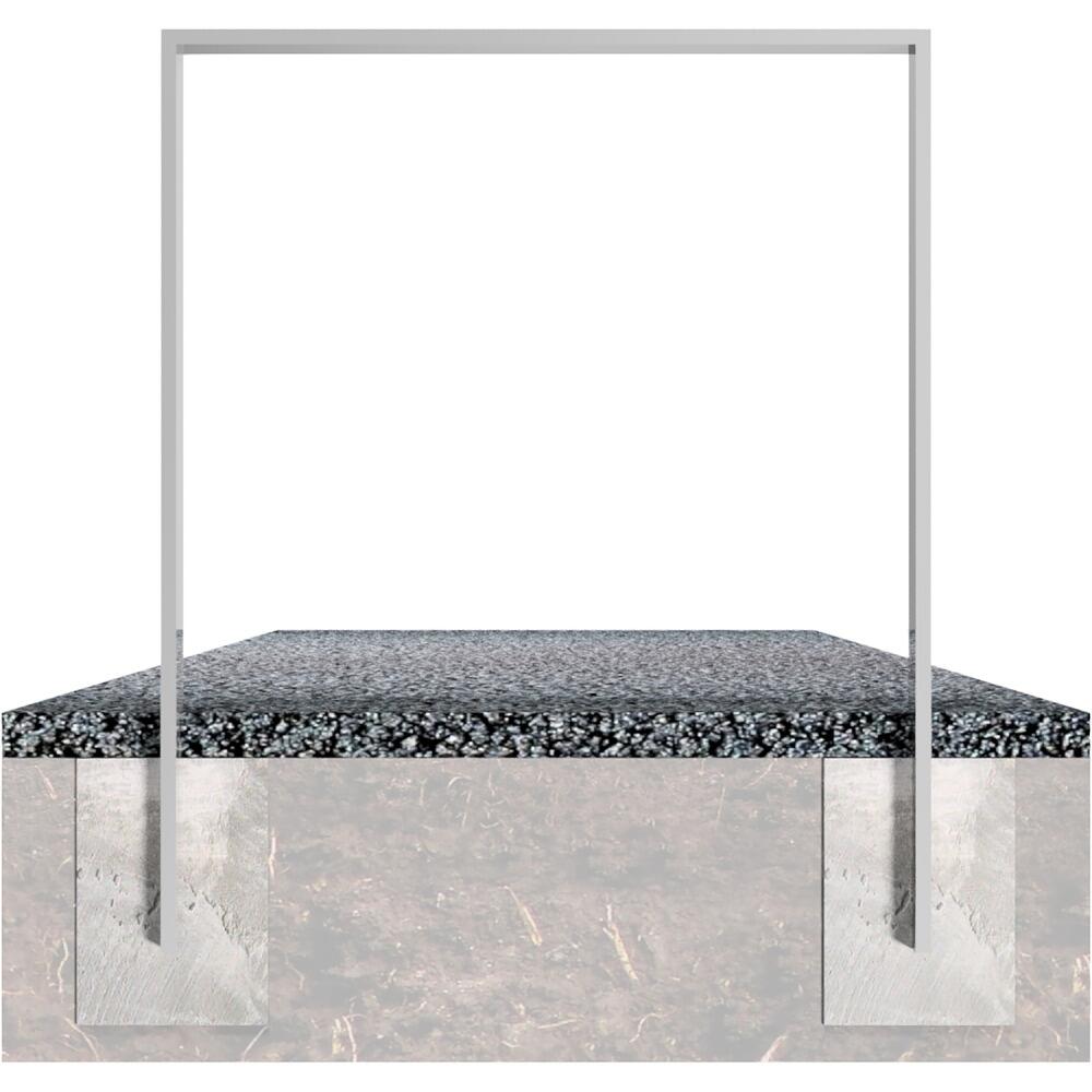 Anlehnbügel/Absperrbügel ′Spiekeroog′ 80 x 20 mm aus Stahl, Höhe 800 mm, zum Einbetonieren