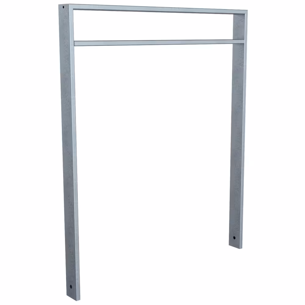 Anlehnb&uuml;gel/Absperrb&uuml;gel &prime;Spiekeroog&prime; 80 x 20 mm, H 800 mm, mit Querholm (kurzer Abstand), zum Einbetonieren
