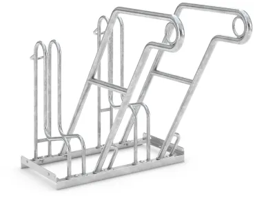 Fahrradständer Anlehnbügel Typ 4600, einseitige Radeinstellung 90°, VSF all-ride zertifiziert - Modellbeispiel: Anlehnbügel Typ 4600, einseitig ...