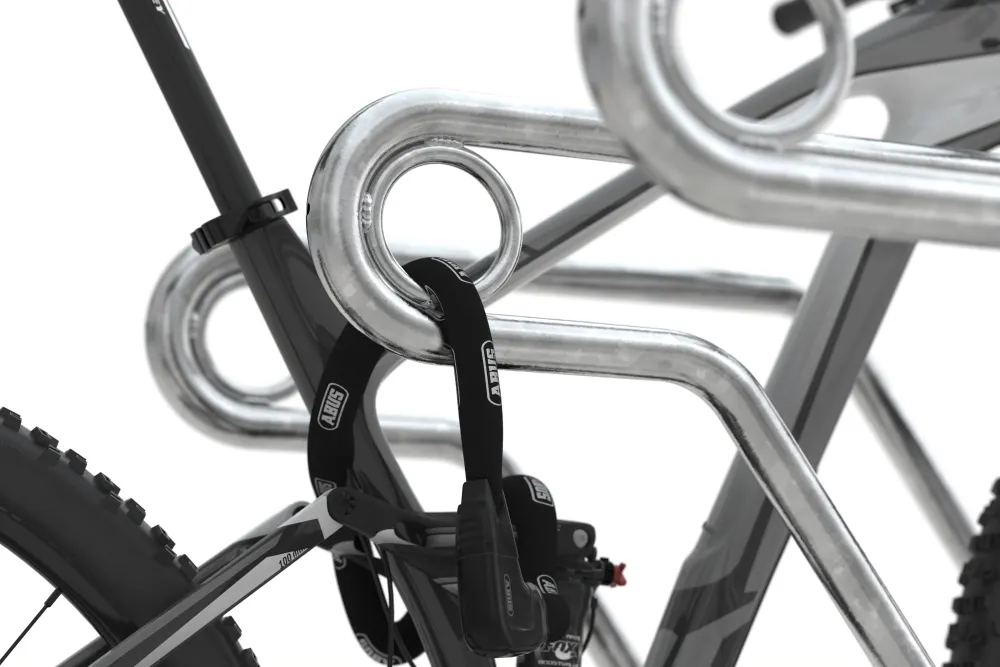 Fahrradständer Anlehnbügel Typ 4600, einseitige Radeinstellung 90°, VSF all-ride zertifiziert - Modellbeispiel: Anlehnbügel Typ 4600, einseitig ...