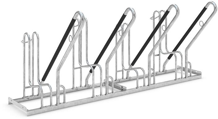 Modellbeispiel: Fahrradständer Anlehnparker Typ 4700 XBF, 4 Stellplätze (Art. 4704xbf)