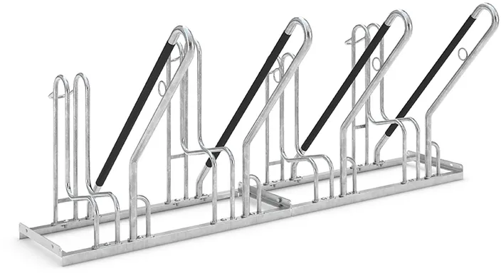 Modellbeispiel: Fahrradständer Anlehnparker Typ 4700 XBF, 4 Stellplätze (Art. 4704xbf)