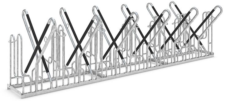 Modellbeispiel: Fahrradständer Anlehnparker Typ 4700 XBF, 12 Stellplätze (Art. 4722xbf)