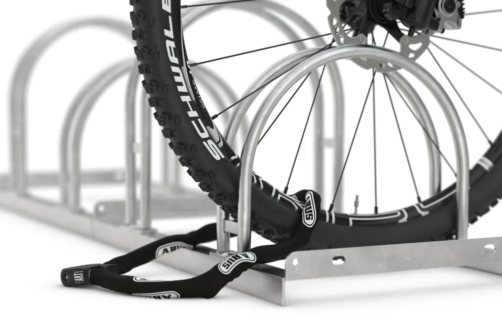 Fahrradständer Bogenparker Typ 5000, einseitige Radeinstellung 90° - Modellbeispiel: Bogenparker Typ 5000, einseitig (Art. 5052)