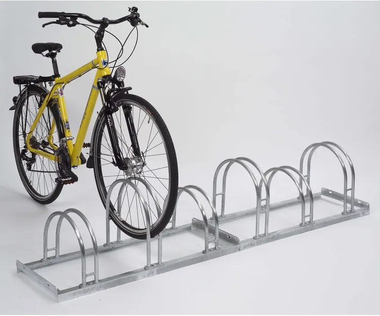 Fahrradständer Bogenparker Typ 5000, einseitige Radeinstellung 90° - Anwendungsbeispiel: Fahrradständer Bogenparker Typ 5000