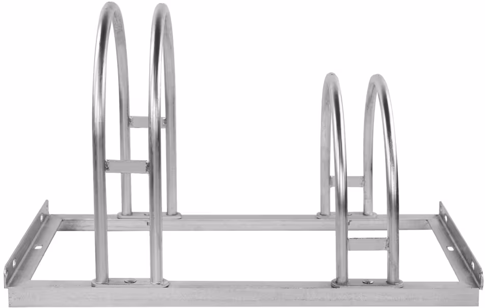 Fahrradst&auml;nder LUNA, bis 64 mm Reifenbreite, ein- und zweiseitiges Einstellen, Stahl, feuerverzinkt, Rundrohrb&uuml;gel &oslash; 18 mm