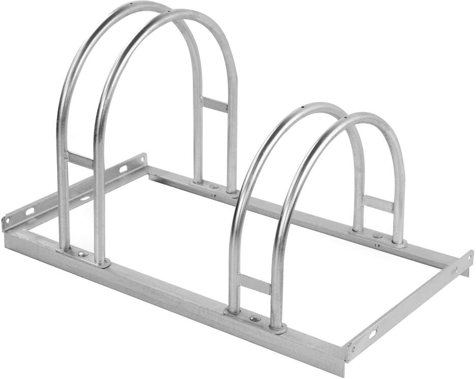 Fahrradst&auml;nder LUNA, bis 64 mm Reifenbreite, ein- und zweiseitiges Einstellen, Stahl, feuerverzinkt, Rundrohrb&uuml;gel &oslash; 18 mm