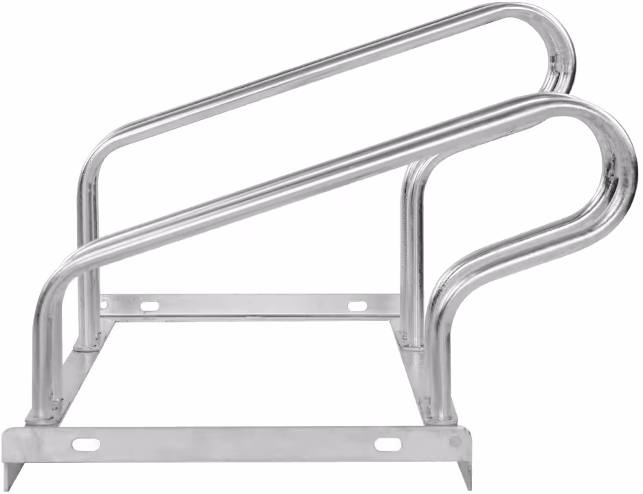 Fahrradst&auml;nder CLASSIC, bis 68 mm Reifenbreite, einseitiges Einstellen, Stahl, feuerverzinkt, Rundrohrb&uuml;gel &oslash; 18 mm, Stahlwinkel 30 x 30 mm