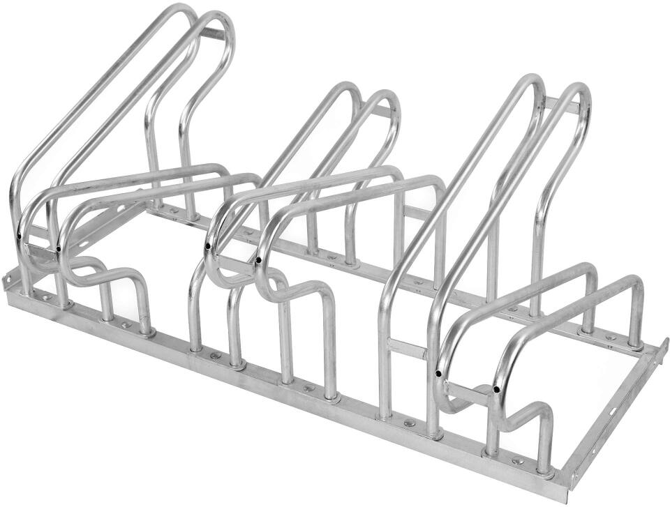 Fahrradst&auml;nder CLASSIC, bis 68 mm Reifenbreite, zweiseitiges Einstellen, Stahl, feuerverzinkt, Rundrohrb&uuml;gel &oslash; 18 mm