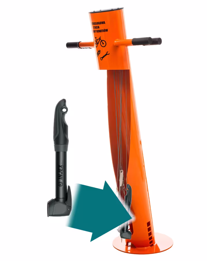 Fahrrad-Servicestation Modell BM2022, zum Aufd&uuml;beln, feuerverzinkt und beschichtet