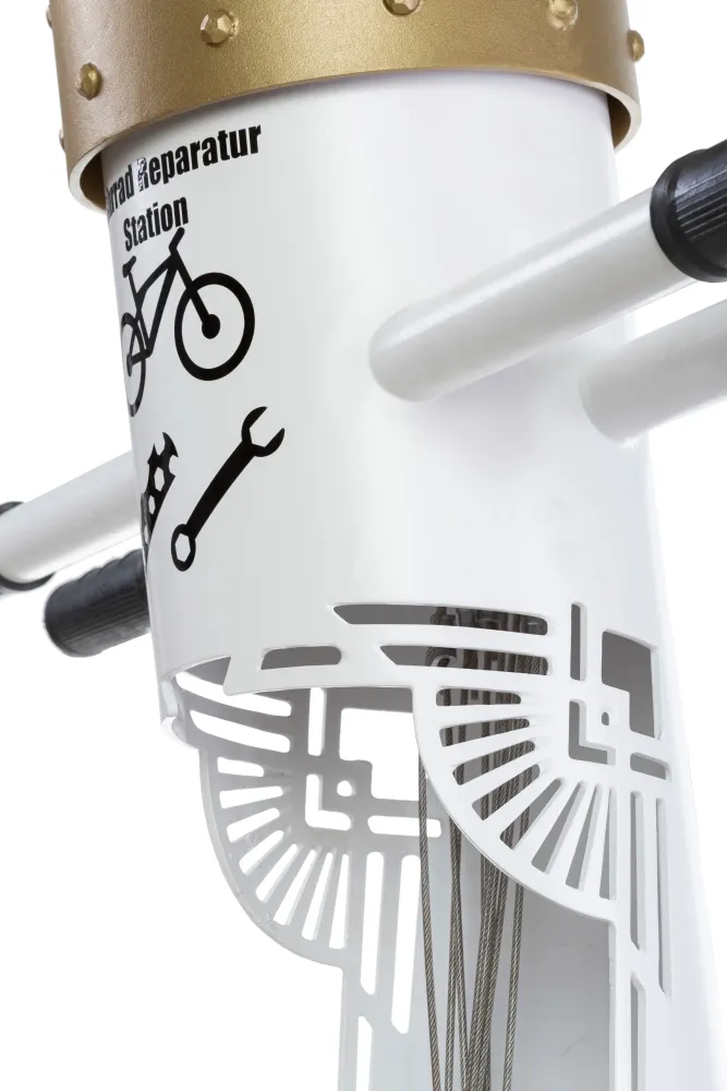 Fahrrad-Servicestation Modell BM2028, zum Aufd&uuml;beln, feuerverzinkt, Retro Stil