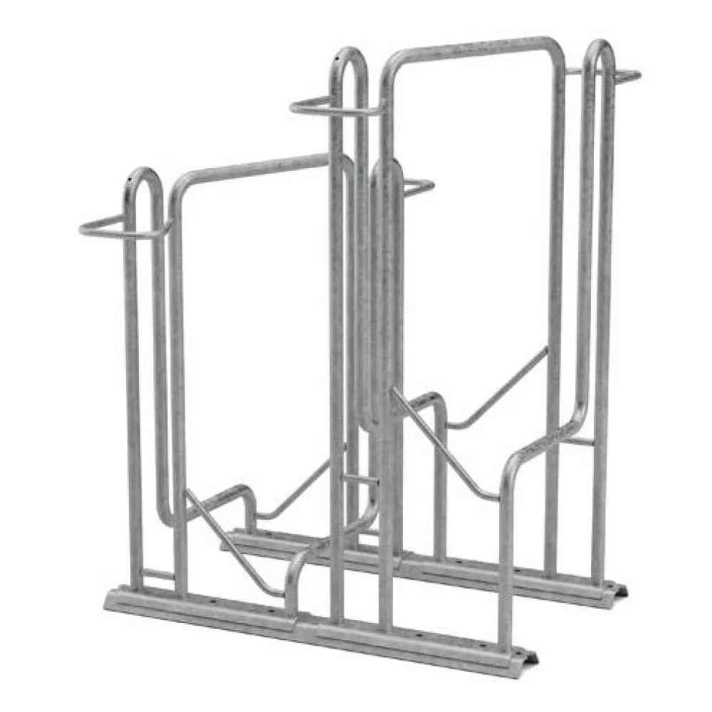 Fahrradst&auml;nder &prime;EPSILON&reg; PLUS&prime;, doppelseitige Radeinstellung, Radabstand 360 mm, 4-8 Stellpl&auml;tze, 2-4 B&uuml;gel, Ausf&uuml;hrung tief/hoch, Stahl feuerverzinkt