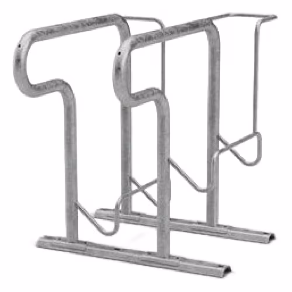 Fahrradst&auml;nder &prime;FELIX&reg;&prime;, einseitige Radeinstellung, Radabstand 400 mm, 2-4 Stellpl&auml;tze, feuerverzinkt, B&uuml;gel ADFC empfohlen