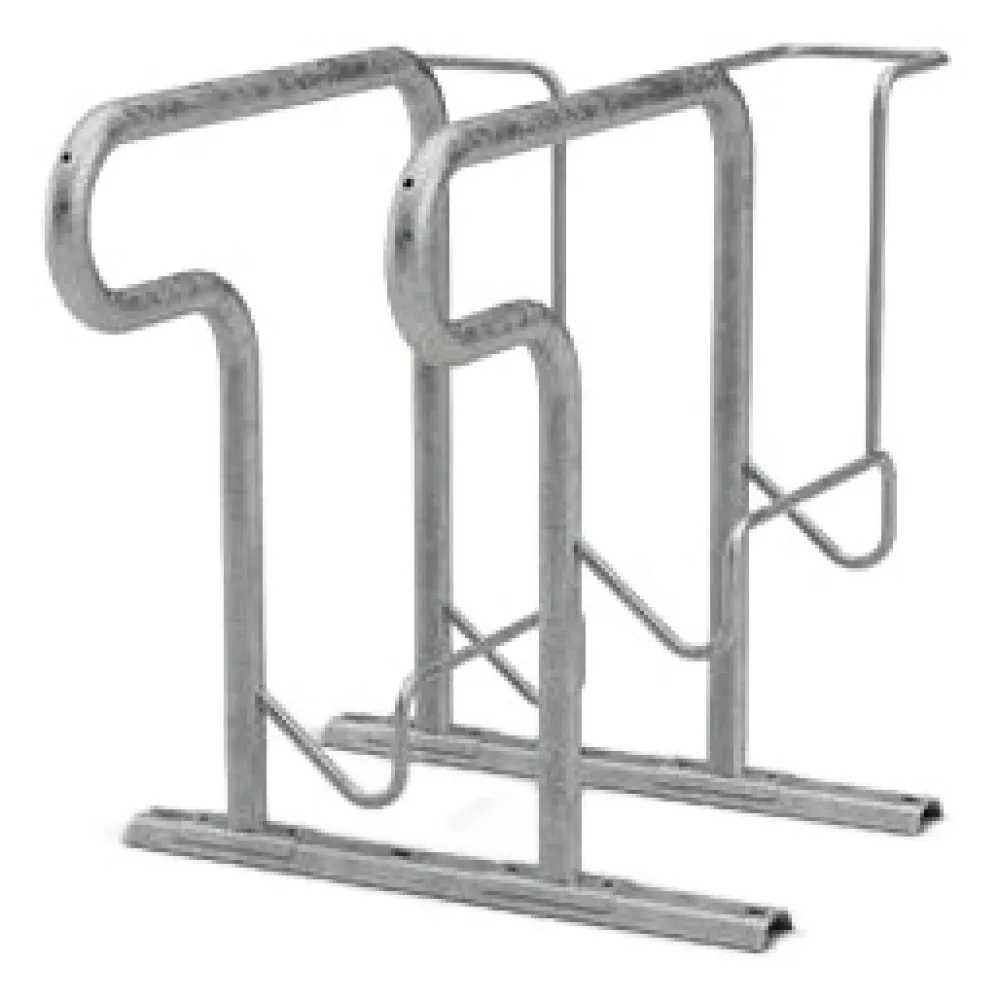 Fahrradst&auml;nder &prime;FELIX&reg;&prime;, einseitige Radeinstellung, Radabstand 400 mm, 2-4 Stellpl&auml;tze, feuerverzinkt, B&uuml;gel ADFC empfohlen