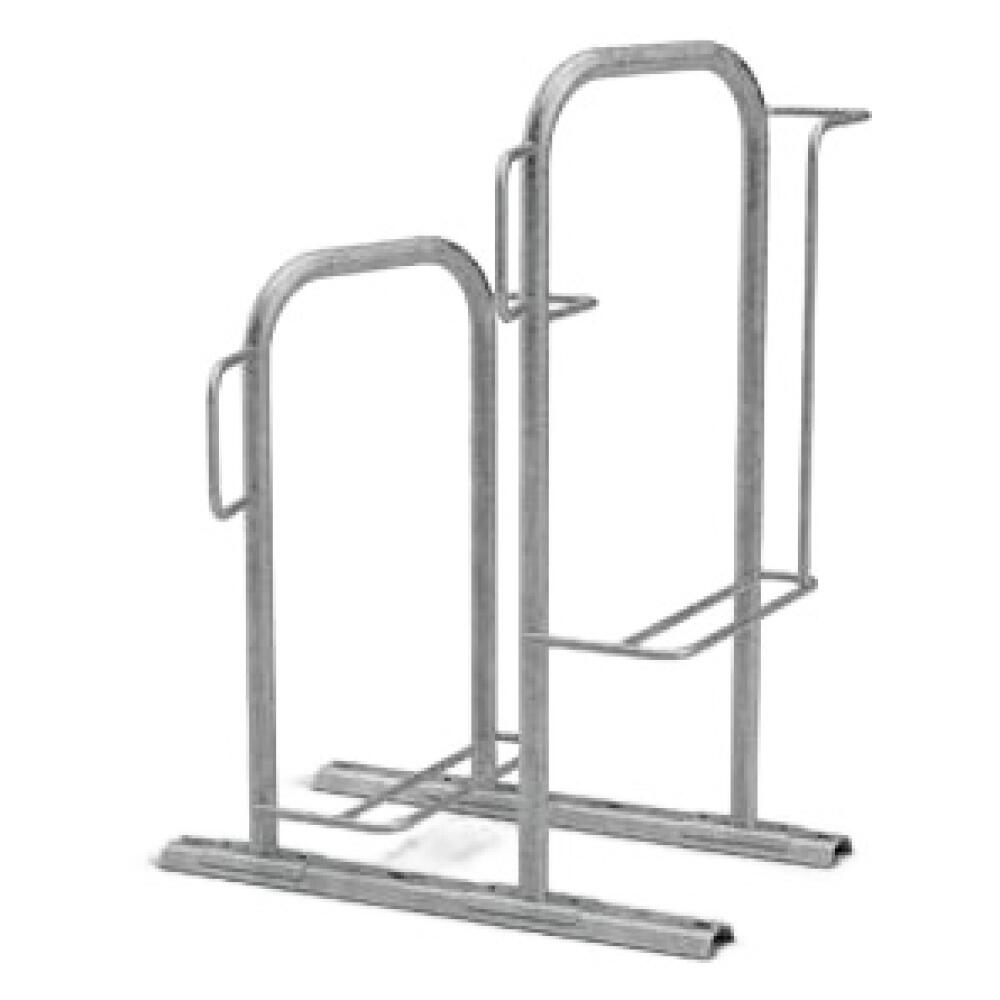 Fahrradst&auml;nder &prime;KAPPA LIGHT&reg;&prime;, einseitige Radeinstellung, Radabstand 360 mm, 2-4 Stellpl&auml;tze, 2-4 B&uuml;gel, feuerverzinkt, ADFC empfohlen