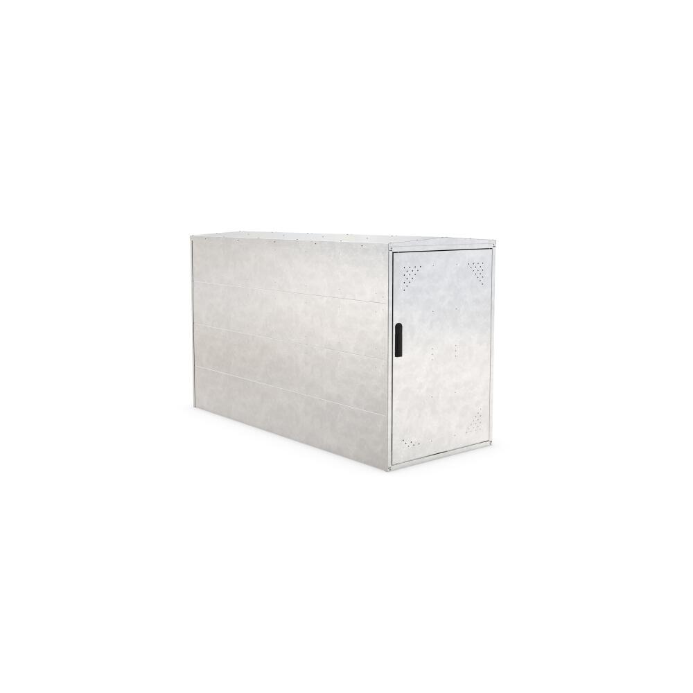 BikeBox 1 Basic, Flachdach, aus verzinktem Stahlblech