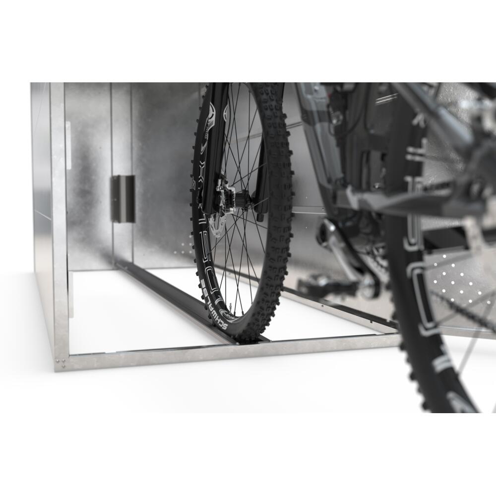 BikeBox 1 Basic, Flachdach, aus verzinktem Stahlblech