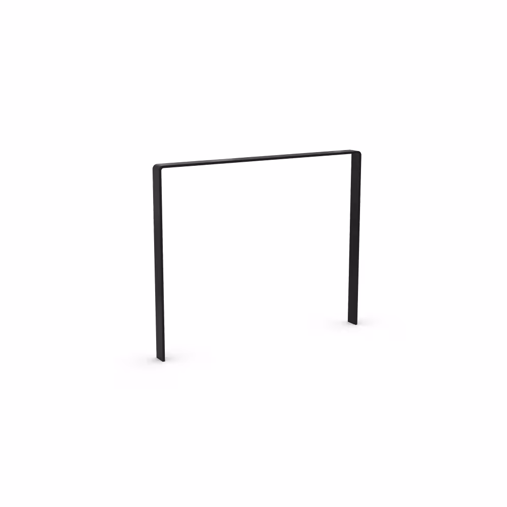 Fahrradanlehnb&uuml;gel &prime;9600 Black Edition&prime; 60 x 10 mm, mit oder ohne Querholm, zum Aufd&uuml;beln oder Einbetonieren