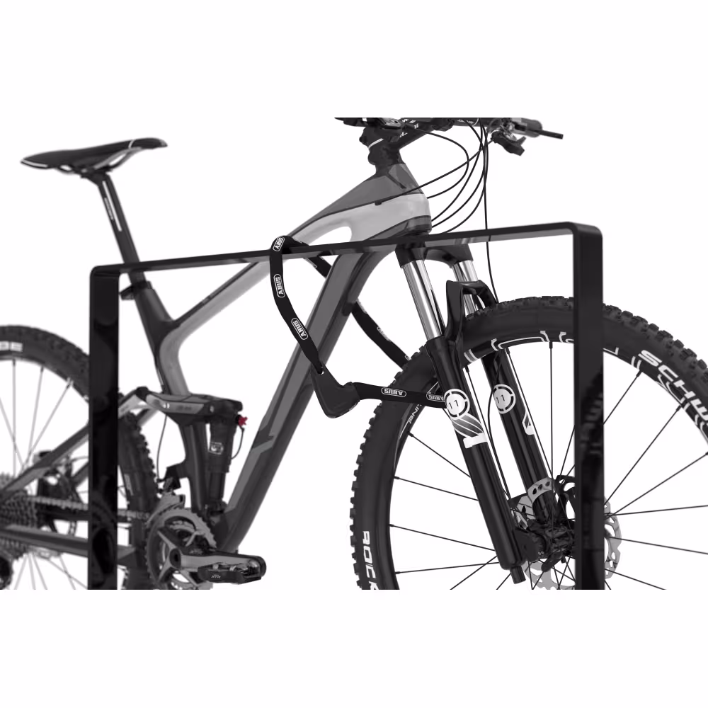 Fahrradanlehnb&uuml;gel &prime;9600 Black Edition&prime; 60 x 10 mm, mit oder ohne Querholm, zum Aufd&uuml;beln oder Einbetonieren