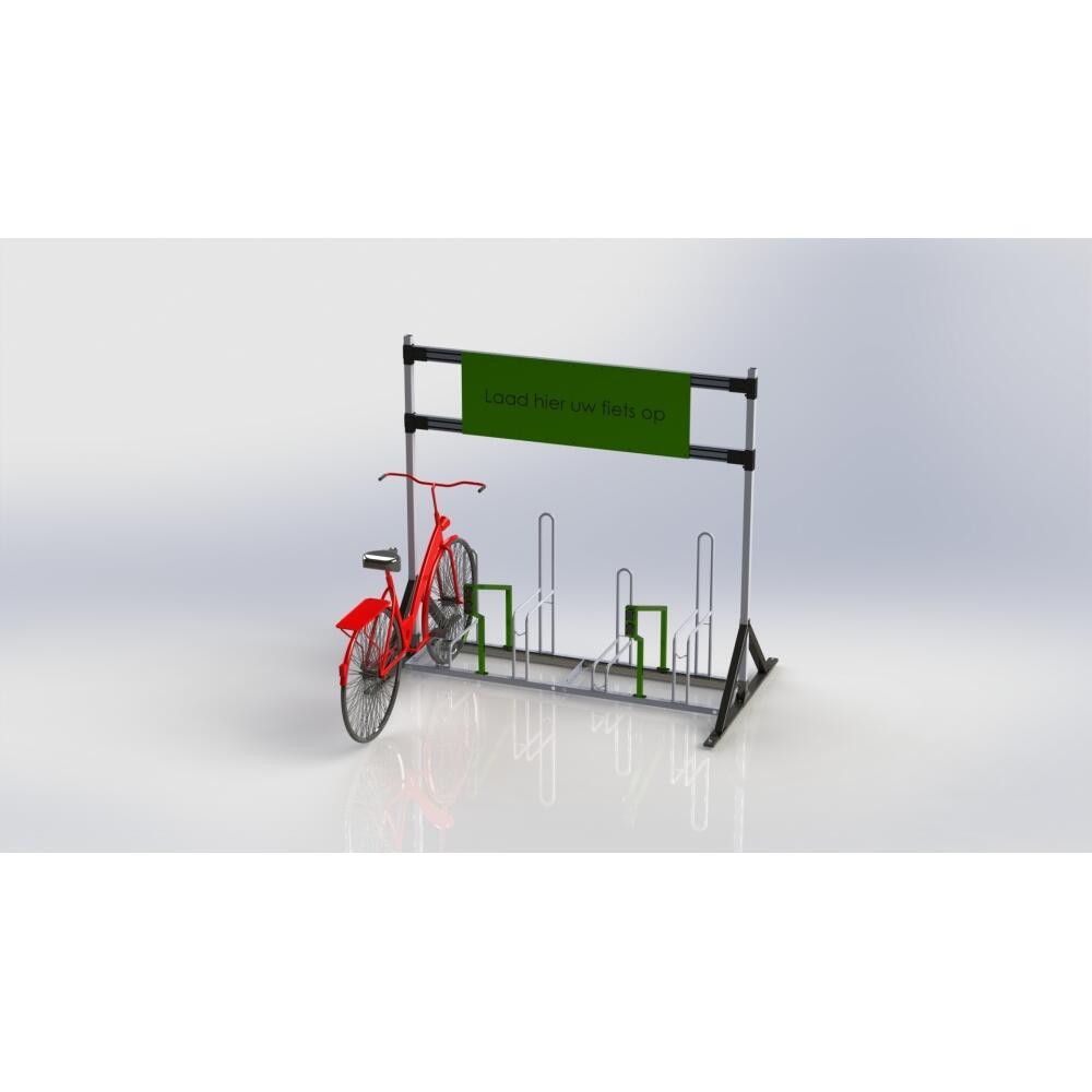 Fahrradst&auml;nder Anlehnparker &prime;B-Bike Ads Charge&prime;, mit Ladepunkten