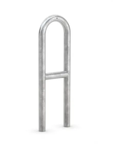 Modellbeispiel: Anlehnbügel -Typ 9500- mit Querholm, ø 48 mm aus Stahl, Breite 270 mm (Art. 9510)