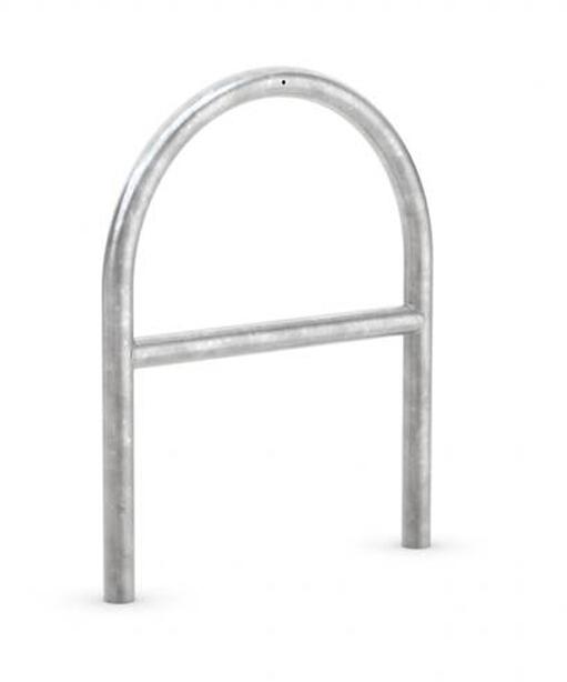 Modellbeispiel: Anlehnbügel -Typ 9500- mit Querholm, ø 48 mm aus Stahl, Breite 650 mm (Art. 9530)