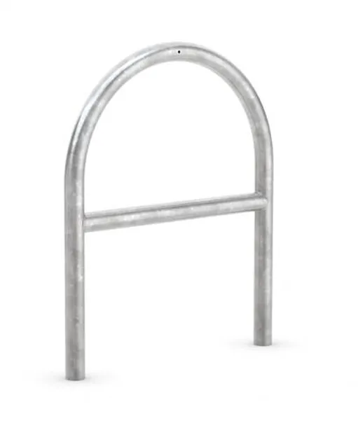 Modellbeispiel: Anlehnbügel -Typ 9500- mit Querholm, ø 48 mm aus Stahl, Breite 650 mm (Art. 9530)