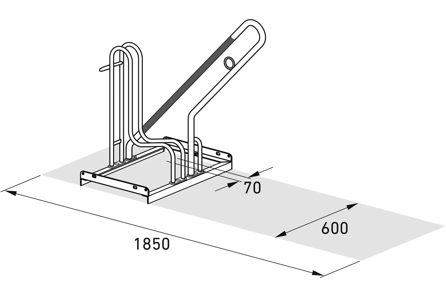 Anlehnparker &prime;4801 XXBF&prime; einseitig