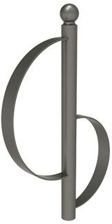 Anlehnbügel 'Province' aus Stahl, Höhe 1000 mm, zum Einbetonieren, Kugel- oder Flachkopf