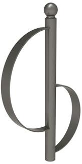 Anlehnbügel 'Province' aus Stahl, Höhe 1000 mm, zum Einbetonieren, Kugel- oder Flachkopf