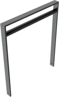 Anlehnbügel/Absperrbügel 'Spiekeroog' 80 x 20 mm, H 800 mm, mit Querholm (kurzer Abstand), zum