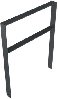 Anlehnbügel/Absperrbügel 'Frankonia' 80 x 10 mm aus Stahl, Höhe 850 mm, mit Querholm