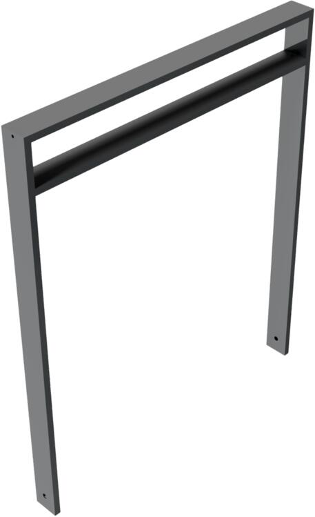 Anlehnbügel/Absperrbügel ′Spiekeroog′ 80 x 20 mm, H 800 mm, mit Querholm (kurzer Abstand), zum