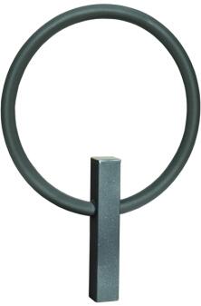 Anlehnbügel 'Giro' aus Stahl, Höhe 800 mm, zum Einbetonieren oder Aufdübeln