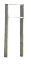 Anlehnbügel / Absperrbügel -Trier- 120 x 15 mm aus Stahl, Höhe 800 mm