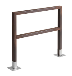 Anlehnb&uuml;gel -Panda Outdoor- 60 x 40 mm aus Bambus, H&ouml;he 800 mm