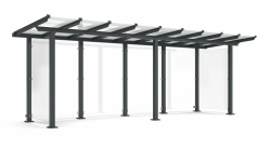 Fahrrad&uuml;berdachung -Modell P14B-, einseitig