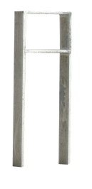 Anlehnbügel / Absperrbügel -Trier- 120 x 15 mm aus Stahl, Höhe 800 mm