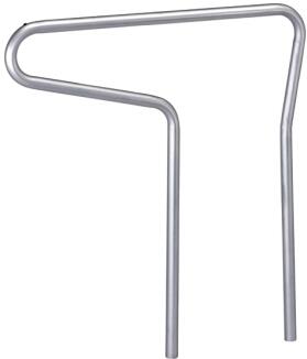 Anlehnbügel 'Single' Ø 48 mm aus Stahl, Höhe 800 mm