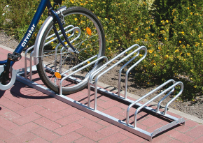 Fahrradständer -Nil Bügelmix-, Reihenanlage - für normale und Mountainbike-Räder, verschweißt