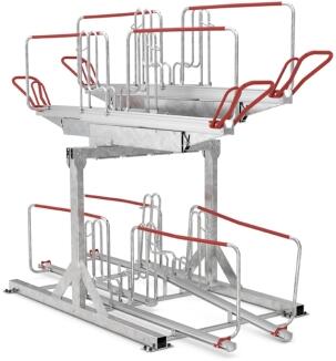 Doppelstockparker 'Lindau II' doppelseitig mit 500 mm Radabstand und Gasdruckfeder