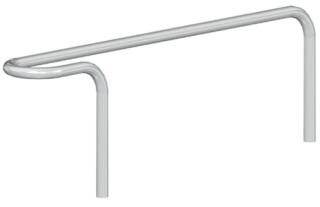 Modellbeispiel: Anlehnbügel/Einzelparker -Föhr- Ø 42 mm aus Stahl, Höhe 450 mm, zum Einbetonieren