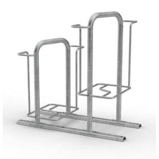 Fahrradständer KAPPA®, doppelseitige Radeinstellung, Radabstand 500 o. 700 mm, 2-8 Stellplätze,