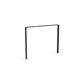 Fahrradanlehnbügel 9600 Black Edition 60 x 10 mm, mit oder ohne Querholm, zum Aufdübeln oder
