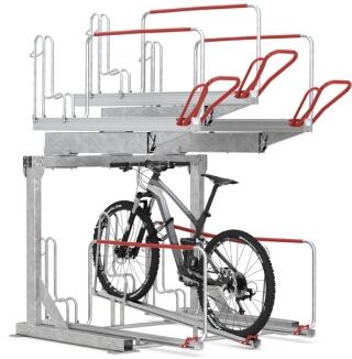 Doppelstockparker 'Lindau II' einseitig mit 500 mm Radabstand und Gasdruckfedern