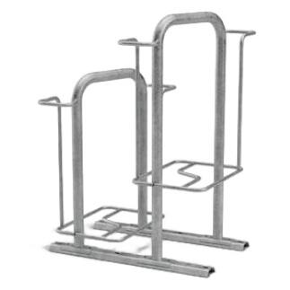 Fahrradständer 'KAPPA®', doppelseitige Radeinstellung, 4-8 Einstellplätze, Radabstand 360 mm, Stahl 