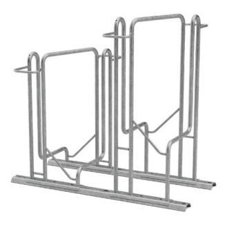 Fahrradständer 'EPSILON® PLUS', doppelseitige Radeinstellung, Radabstand 500 o. 700 mm, 2-4