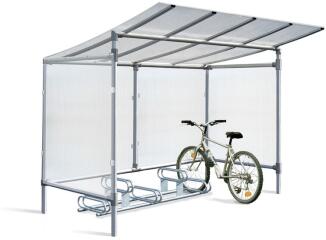 Anwendungsbeispiel: Überdachungssystem -Roof- aus Aluminium mit Seiten- und Rückwandverkleidung