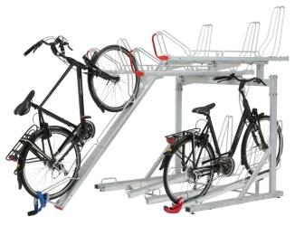 Doppelstockparker 'Optimus' einseitig mit 400 mm Radabstand und Gasdruckfedern